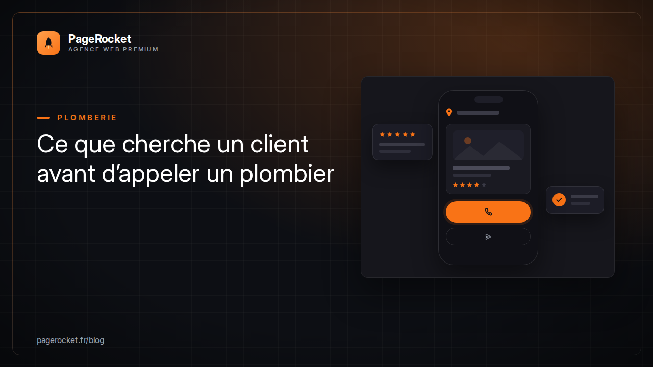 Ce que cherche un client avant d'appeler un plombier