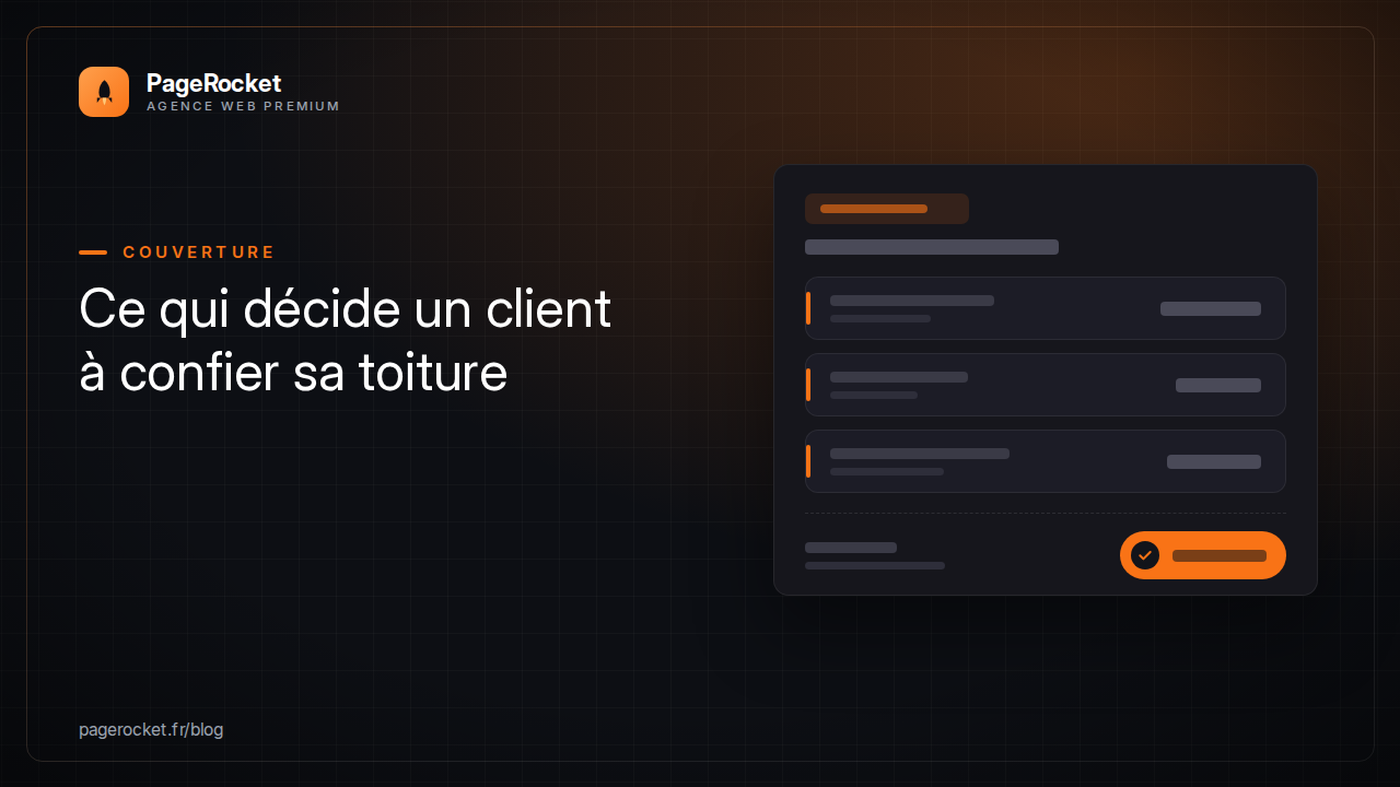 Ce qui décide un client à confier sa toiture
