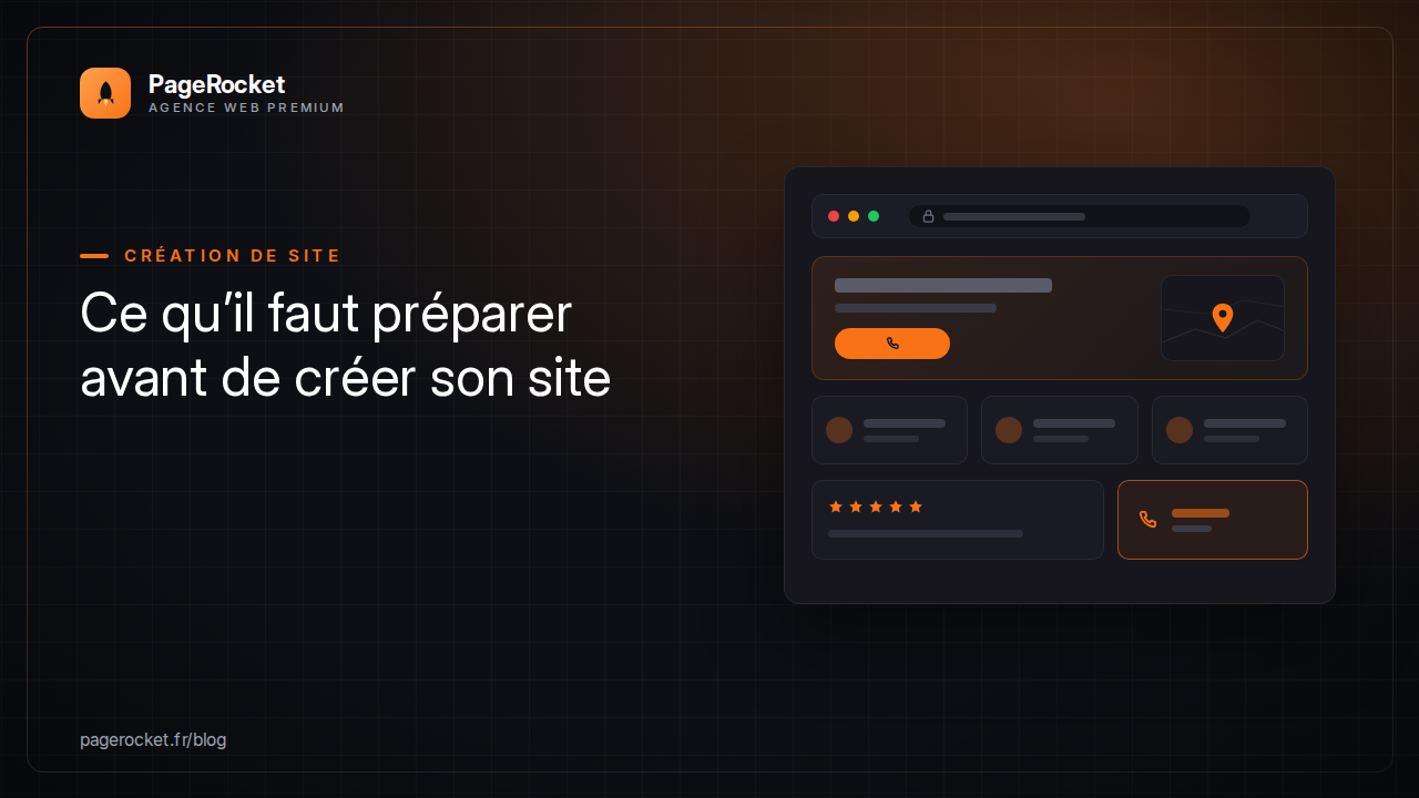 Ce qu'il faut préparer avant de faire créer son site