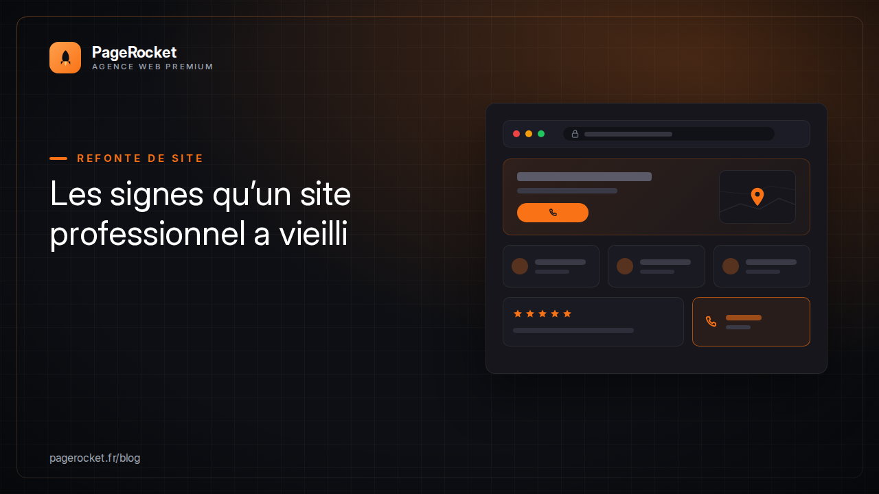 Les signes qu'un site professionnel a vieilli